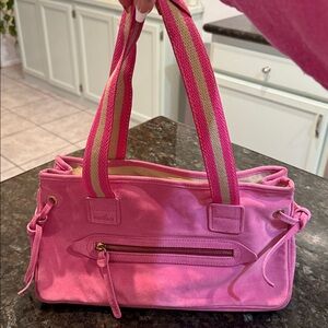 THE CUTIST HOGAN PINK SUEDE PURSE.